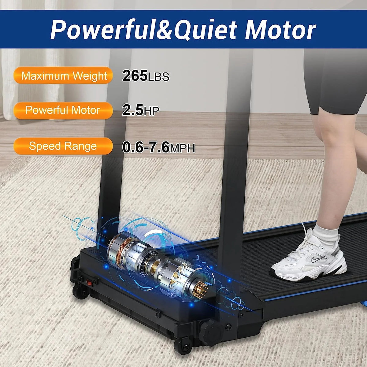 2 HP Folding Incline Exercise Treadmill M668