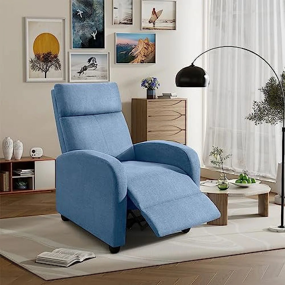 Gray Fabric Massage Recliner Chair with Footrest C435343