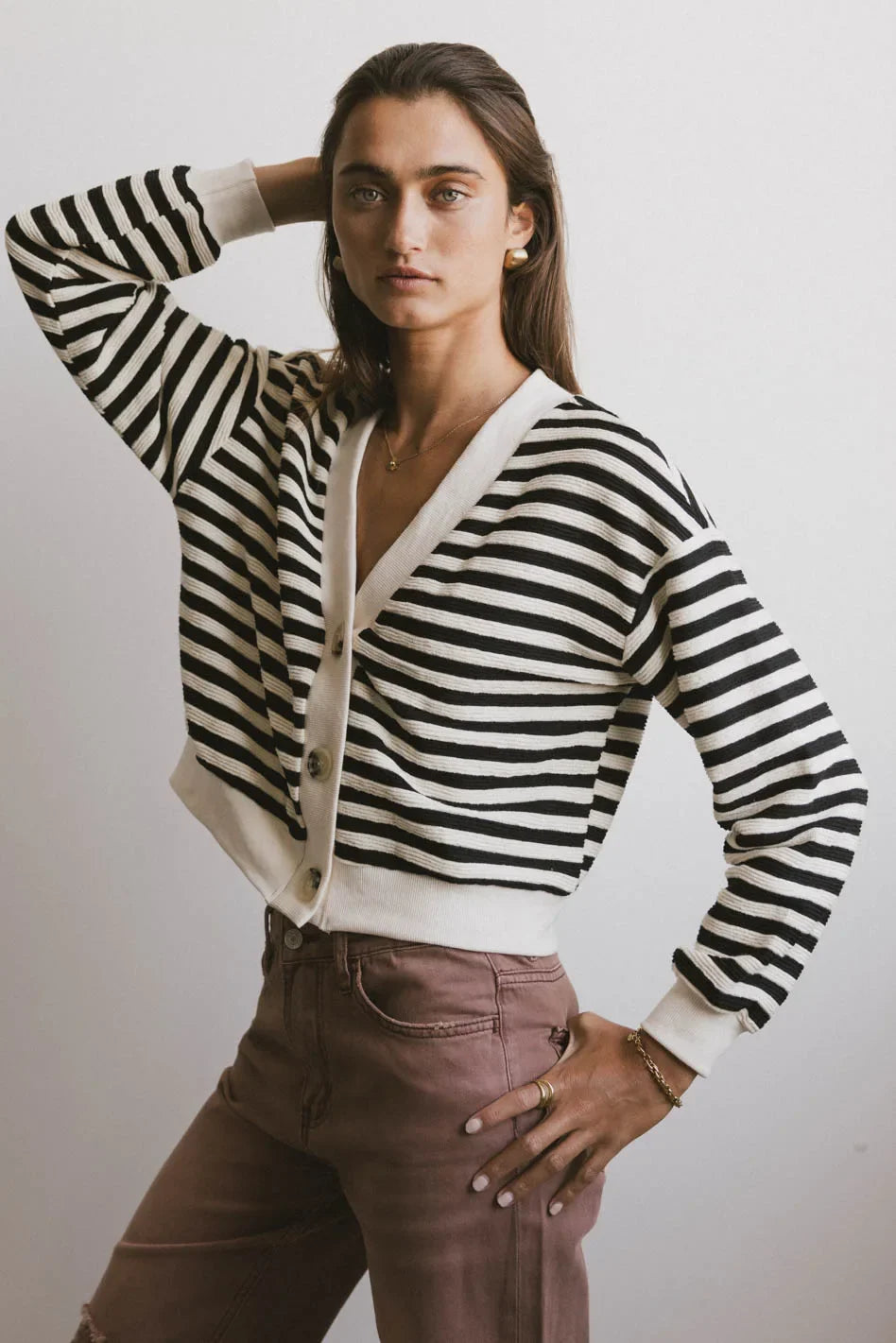 Striped Cardigan B2715