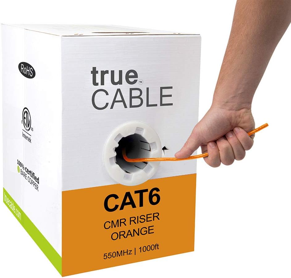 1000ft Purple 23AWG 4 Pair Solid Bare Copper Bulk Ethernet Cable K424