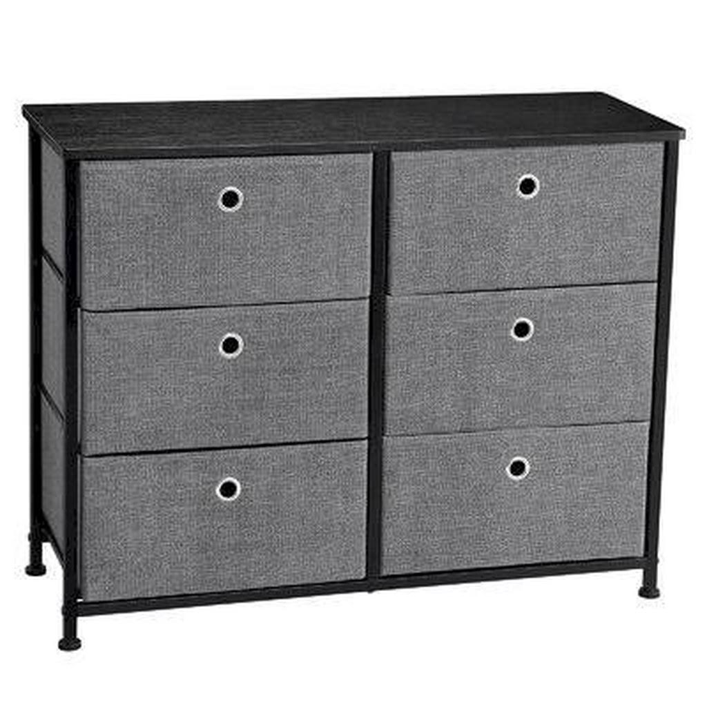 Black 6 Drawer Chest F8000