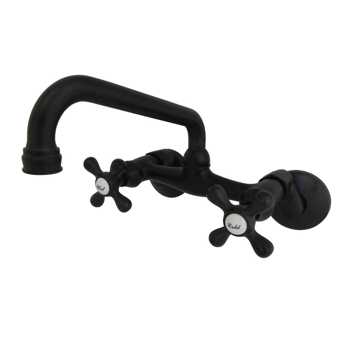 Polished Nickel Two Handle Wall Mount Kitchen Faucet H486817