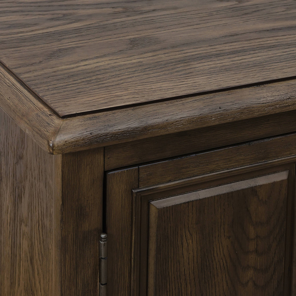 Oak Brown Two Door Accent Chest E11791