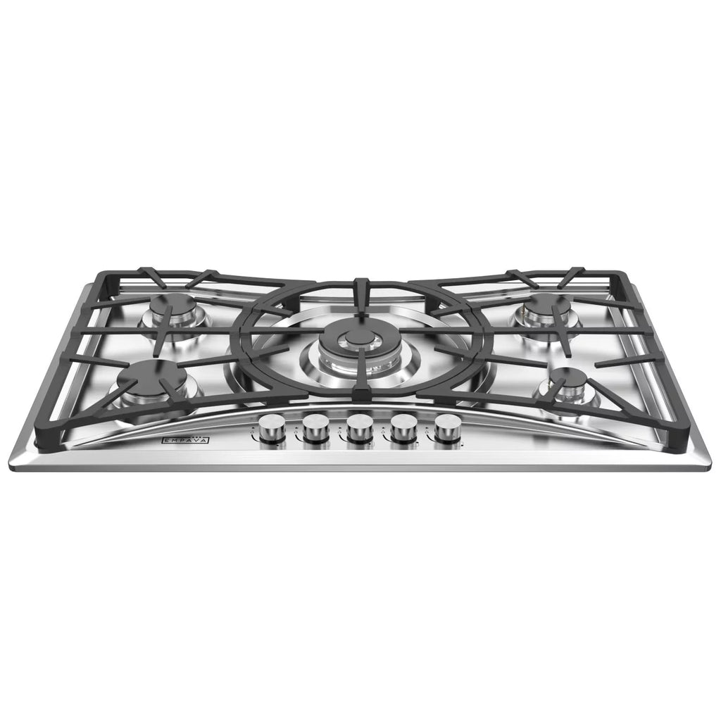 36 in. Gas Stove Cooktop with 5 Sealed Burners NG/LPG Convertible Stainless Steel K24173