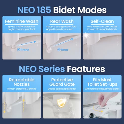 Self-Cleaning Dual Nozzle Non-Electric Bidet Attachment R158