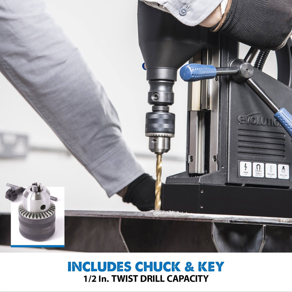 1-1/8 Magnetic Drill with Carry Case K98151