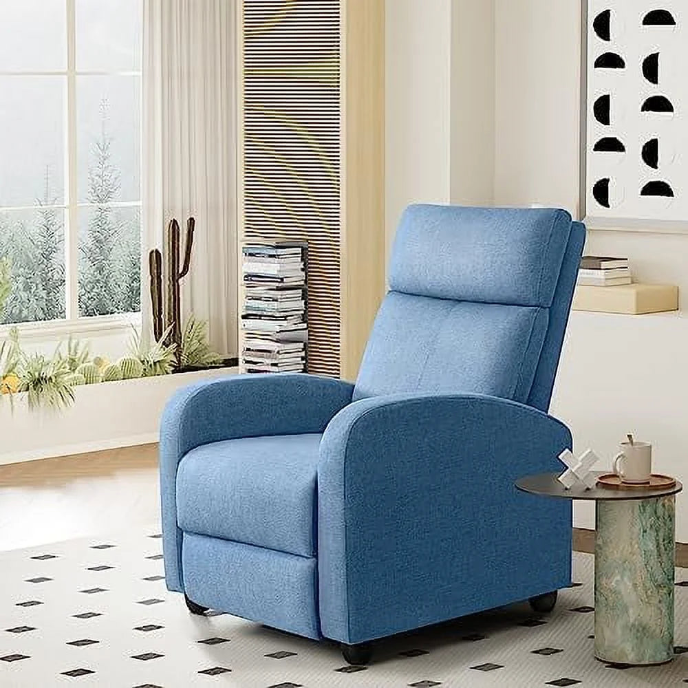 Gray Fabric Massage Recliner Chair with Footrest C435343