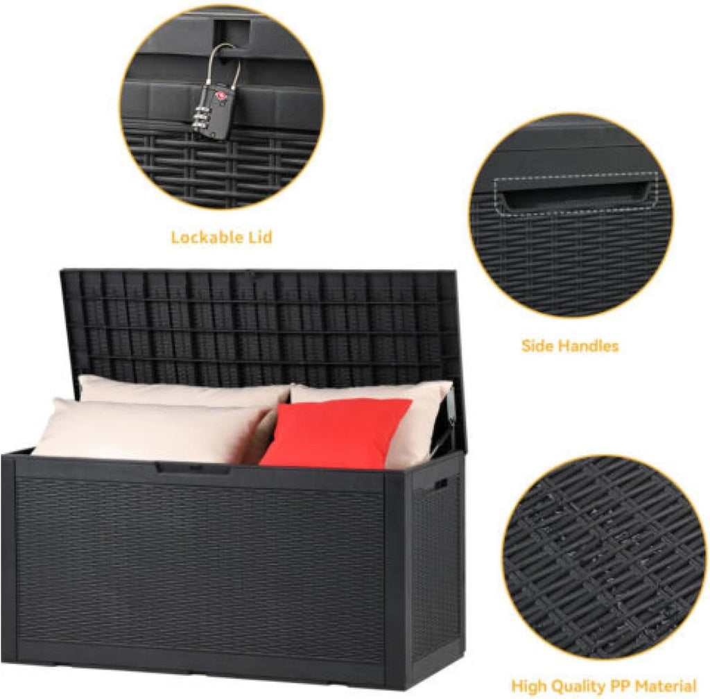 100 Gallon Waterproof Resin Deck Box A94333