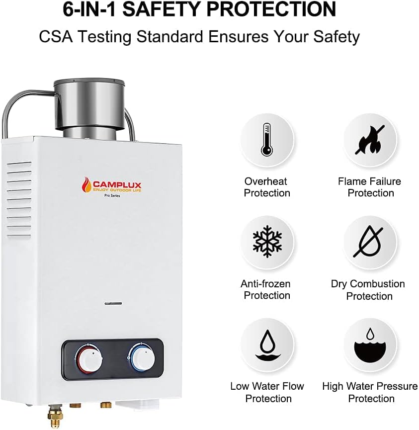 1.58 GPM Outdoor Propane Tankless Water Heater with S/S Rain Cap O15731