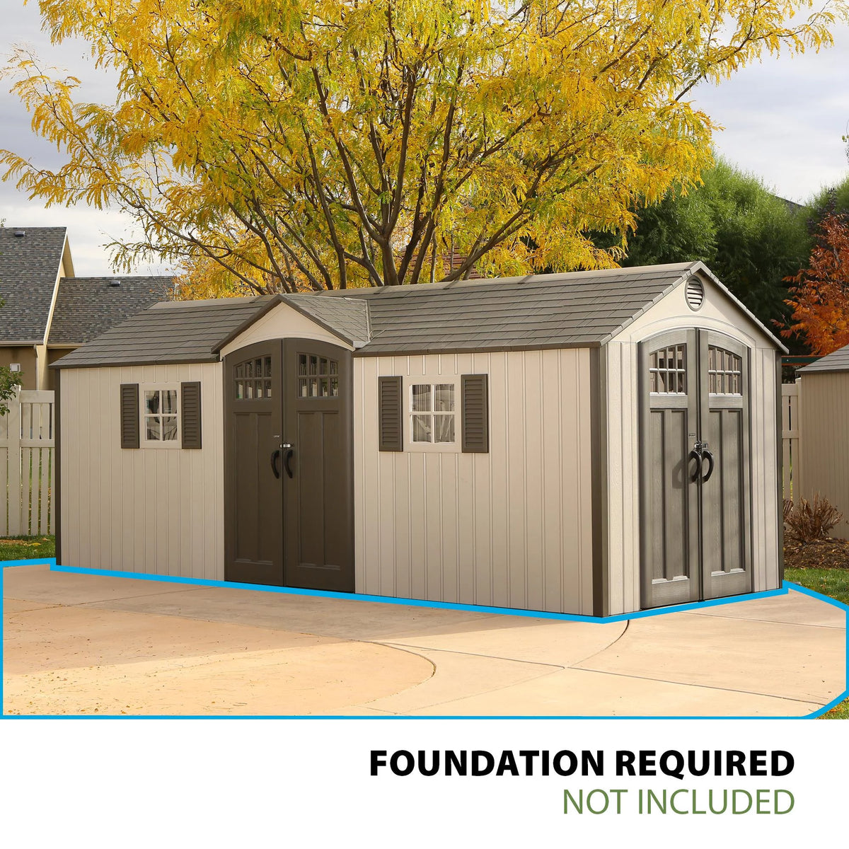 20 ft. x 8 ft. Outdoor Storage Shed Desert Sand Z8670