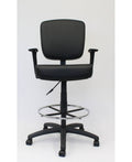 Black Oversized Drafting Stool Q5036