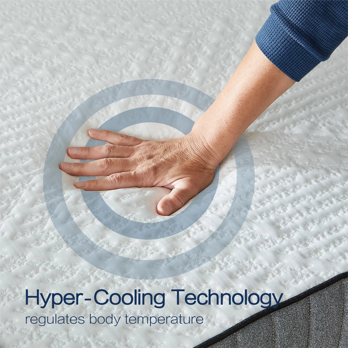 12" Medium Firm Gel Memory Foam Spring Mattress, King J133445