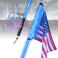 Multicolor LED Whip Lights with Flag Pole V5213
