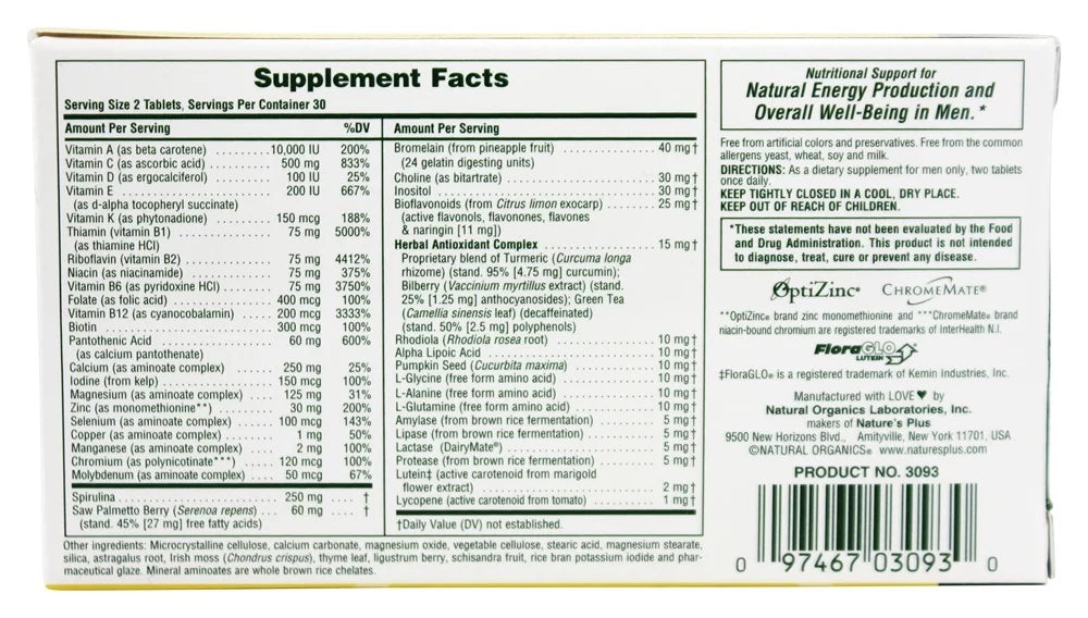 Men's Multi-Vitamin 60 Tablets N953160