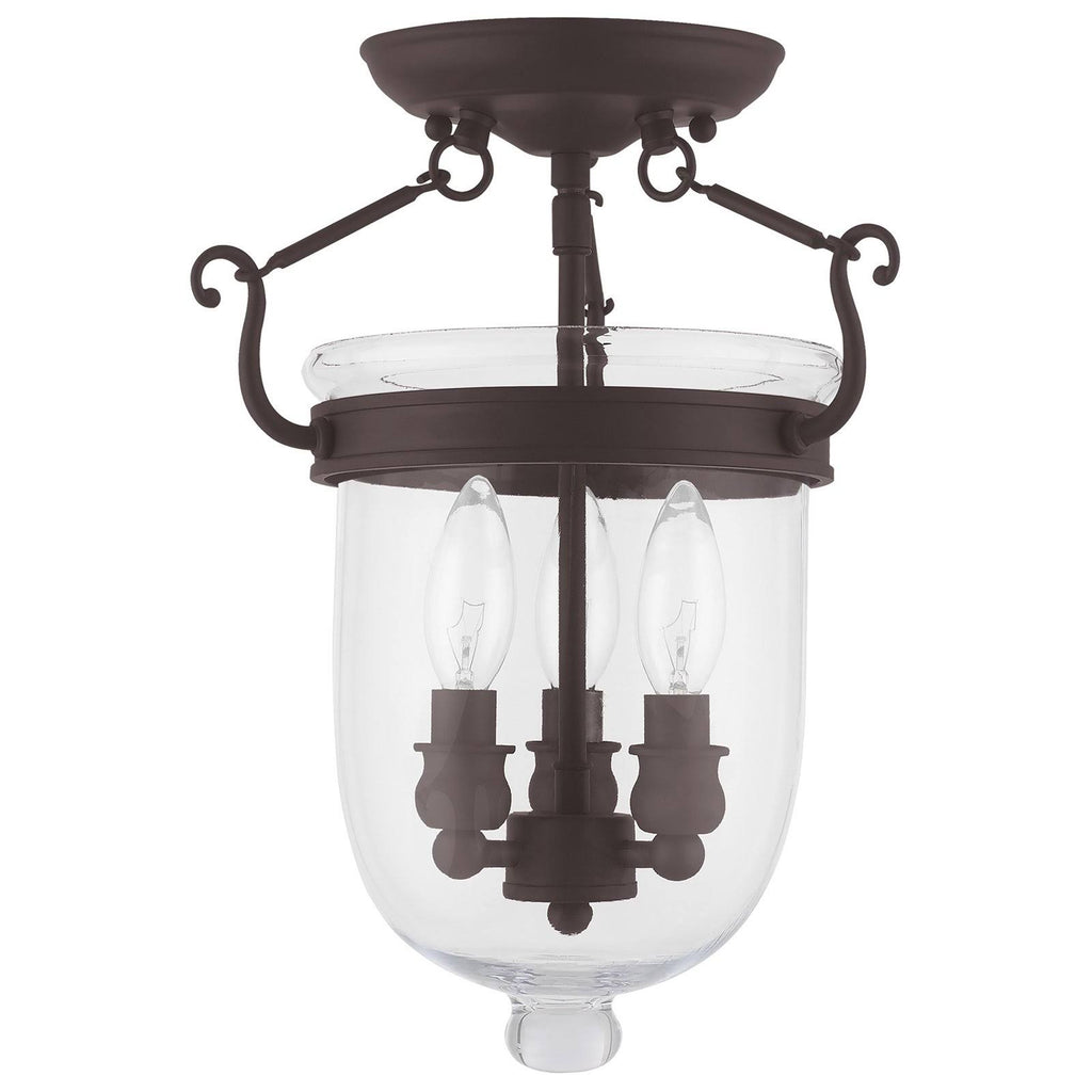 Polished Nickel 3 Light Ceiling Mount V7410