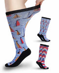 Extra Wide Non Binding Socks for Women Men S7122
