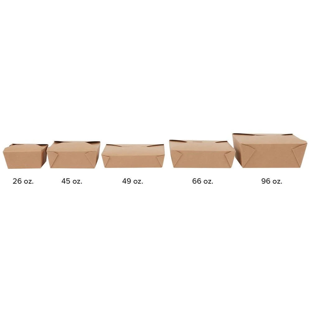 Kraft Microwavable Paper #2 Take-Out Container - 200/Case E7146