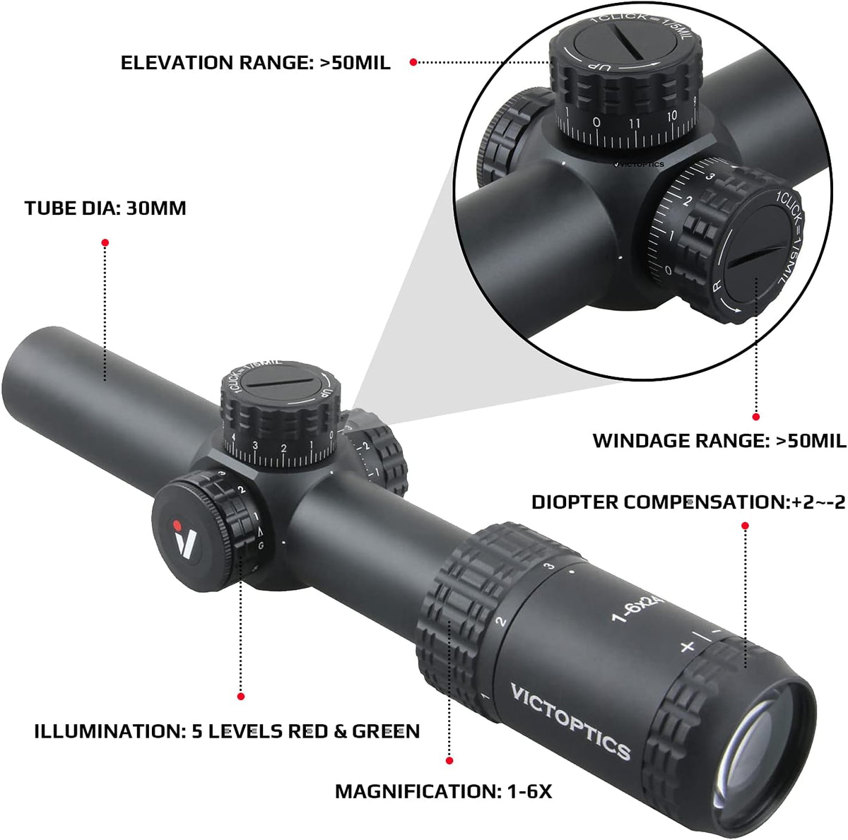 1-6X24 SFP Compact Rifle Scope A417131