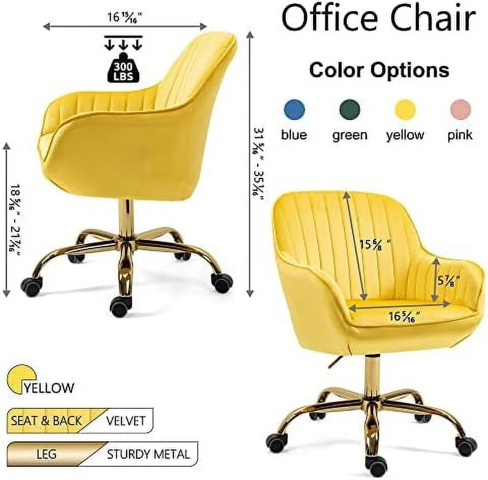 Beige Upholstered Boucle Swivel Desk Chair Q351822