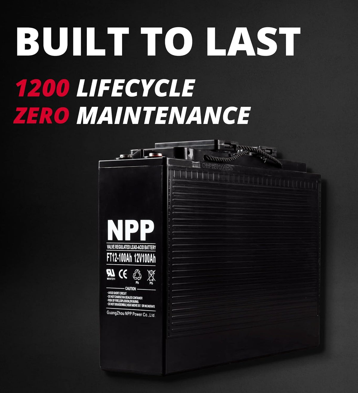 12V 150Ah Front Access AGM Deep Cycle SLA Battery (2 Pack) B46120