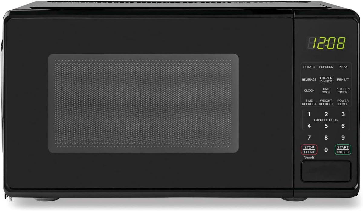 0.7 Cu ft Compact Countertop Microwave Oven, Black L391160