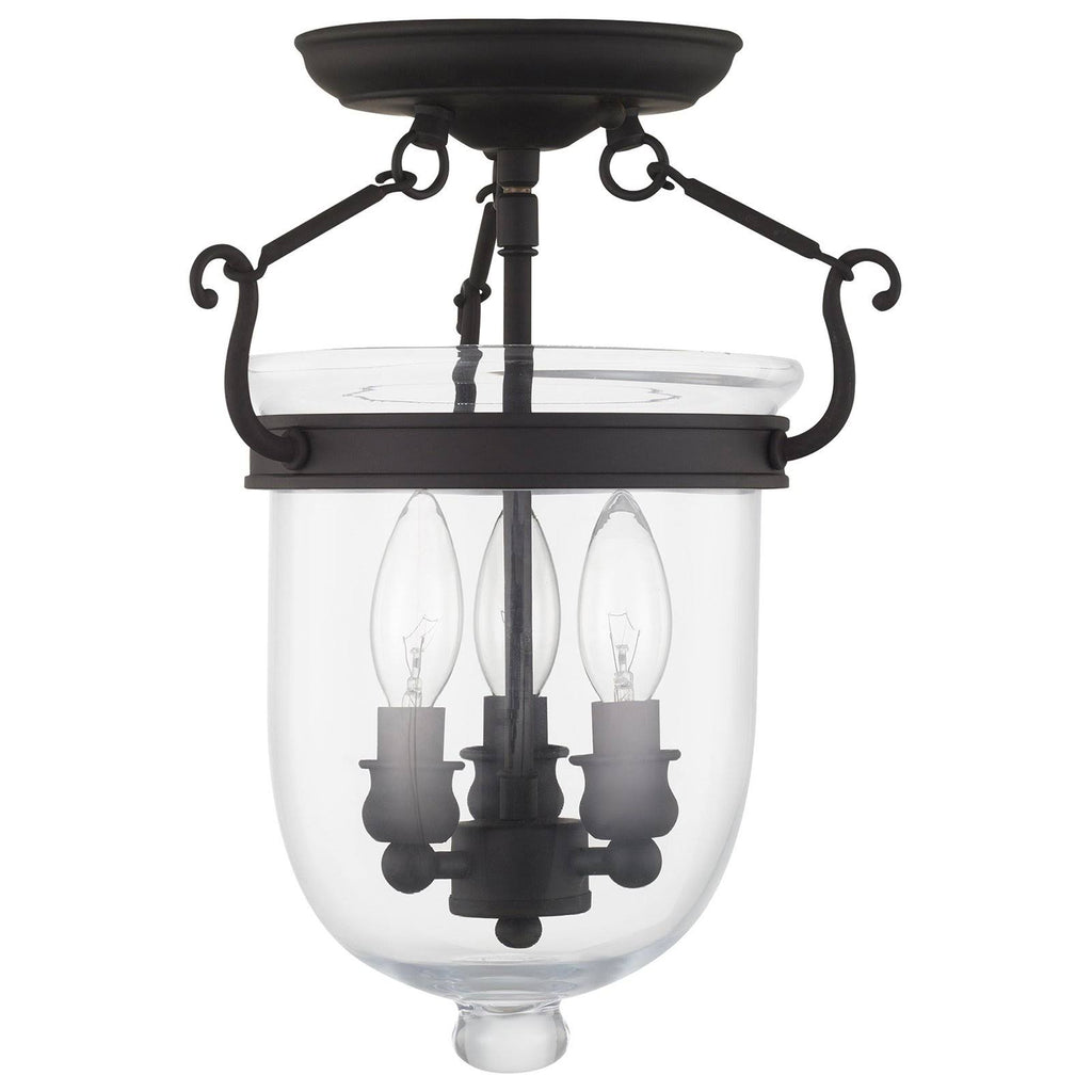 Polished Nickel 3 Light Ceiling Mount V7410