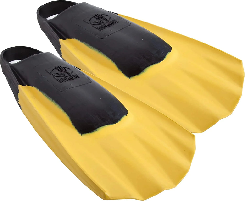 Black/Yellow Large Swim Fins Q9498