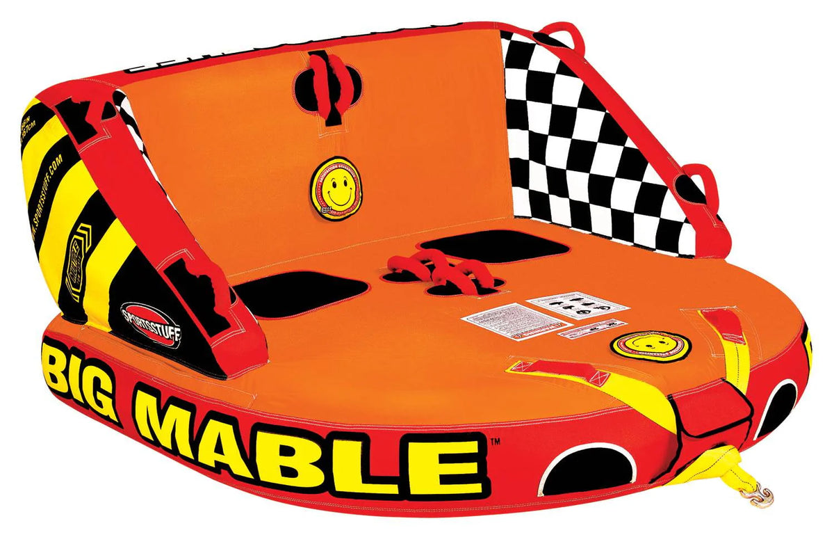 Double Rider Towable Inflatable Tube with Tow Rope Q558391
