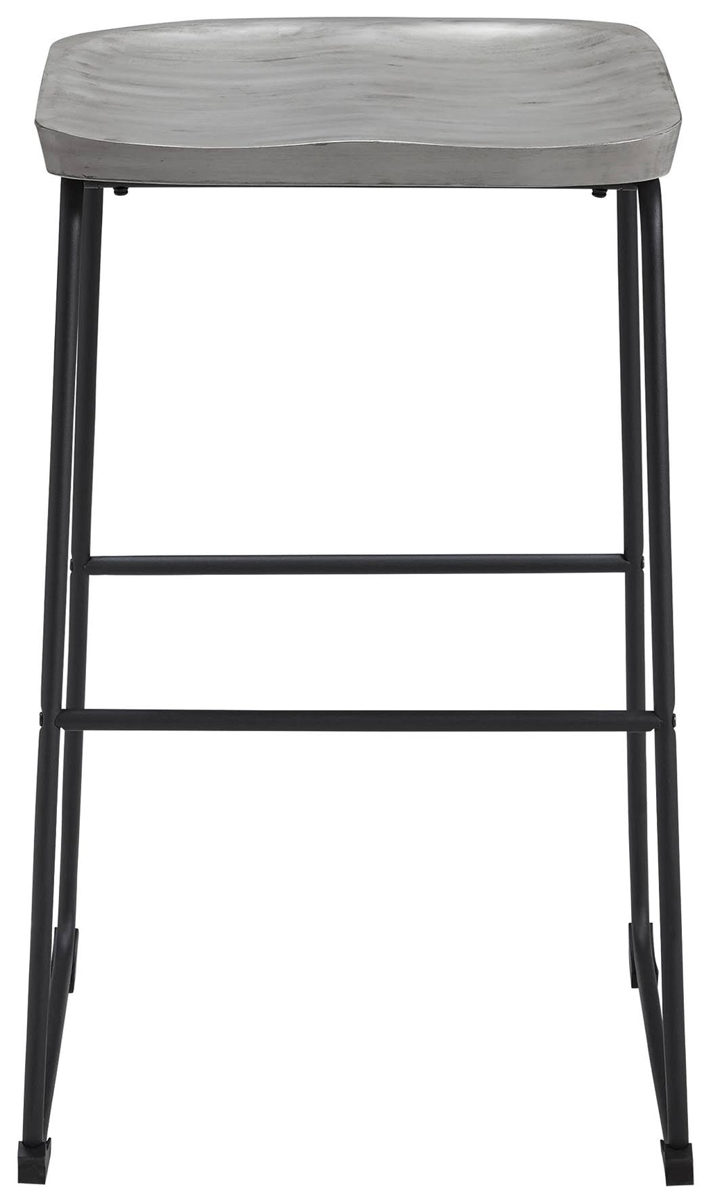Tall Barstool Set of 2 Gray/Black S1497