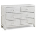6 Drawer Double Dresser in Weathered Seashell White S4220
