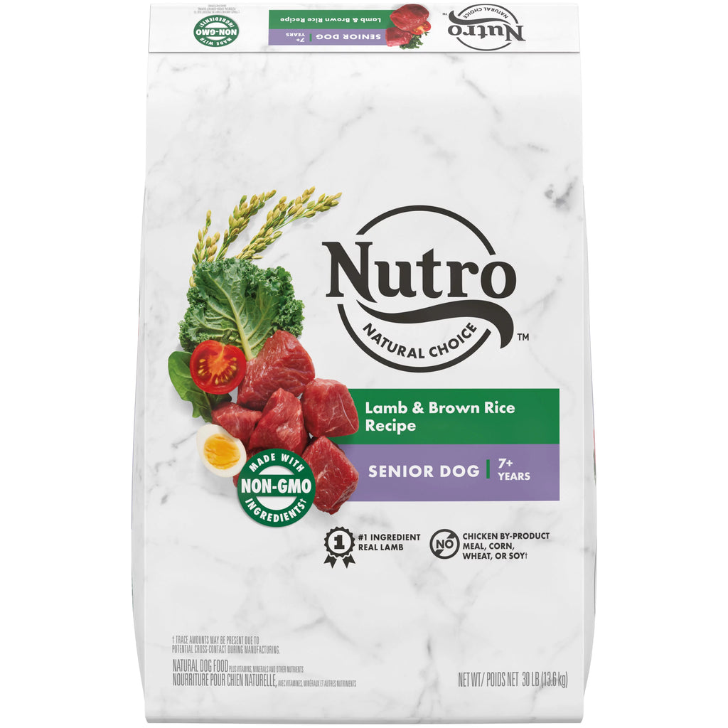 Senior Dry Dog Food, Lamb & Brown Rice Recipe, 30 lb. Bag U58874