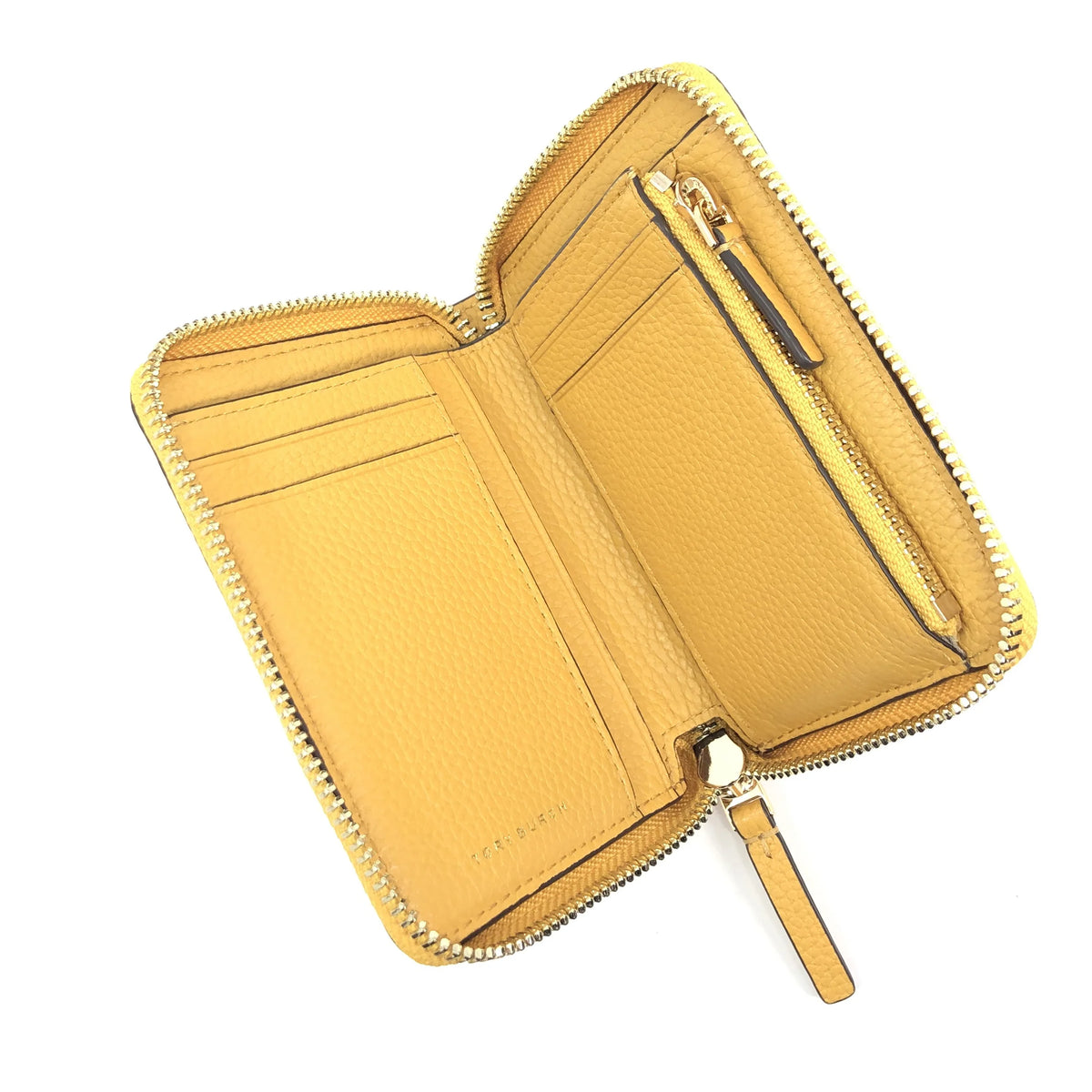 Pebbled Leather Zip Around Mini Wallet S828341
