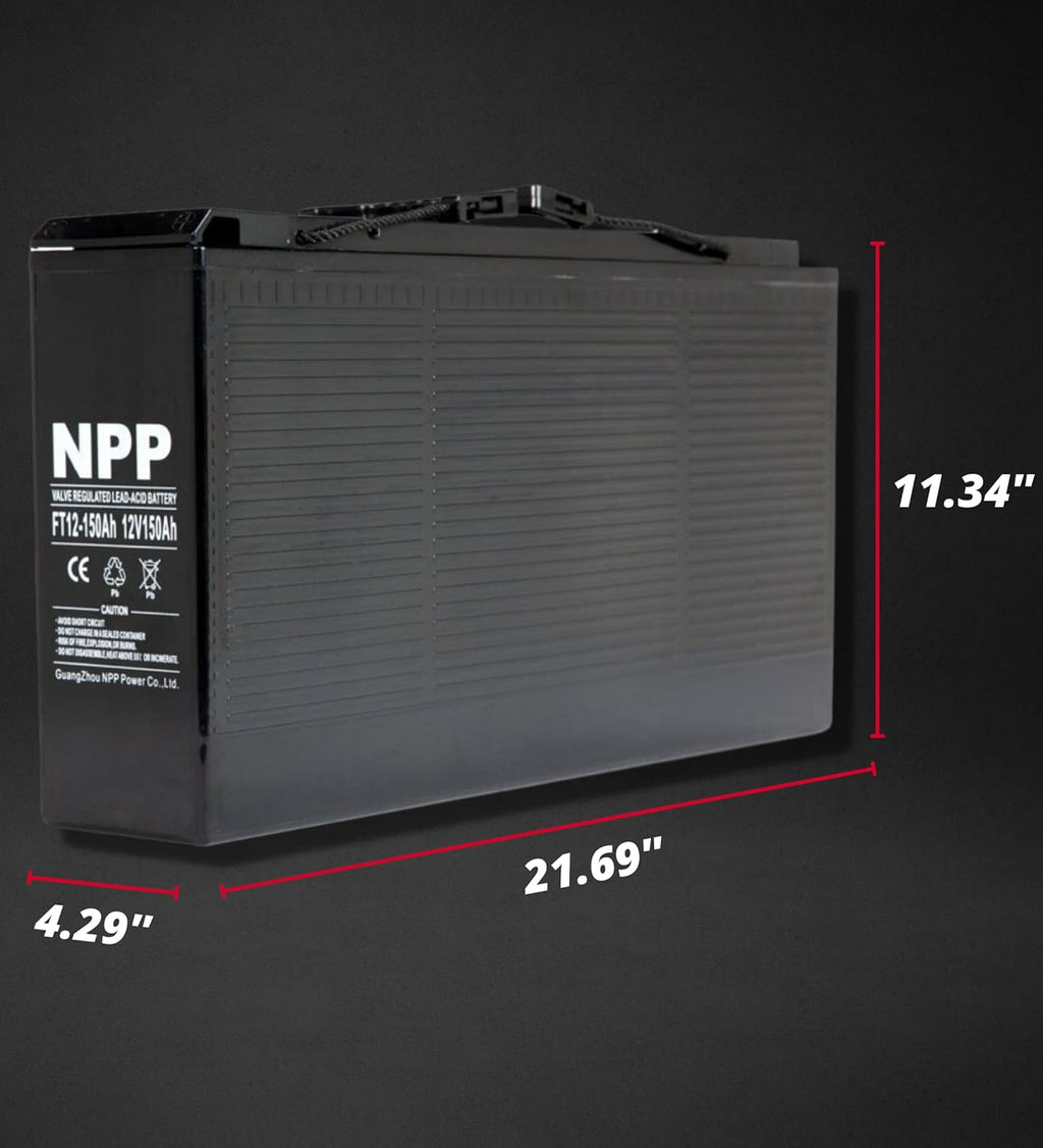 12V 150Ah Front Access AGM Deep Cycle SLA Battery (2 Pack) B46120