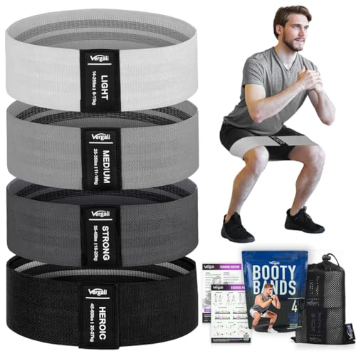Resistance Bands for Working Out, 4 Fabric Elastic Bands Set P795601