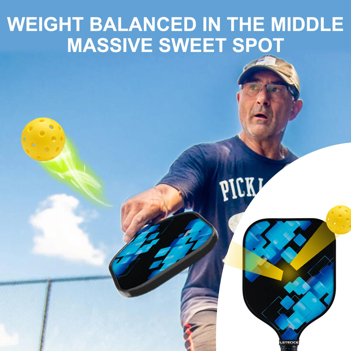 8oz Fiberglass Pickleball Paddles Set of 4 K27750