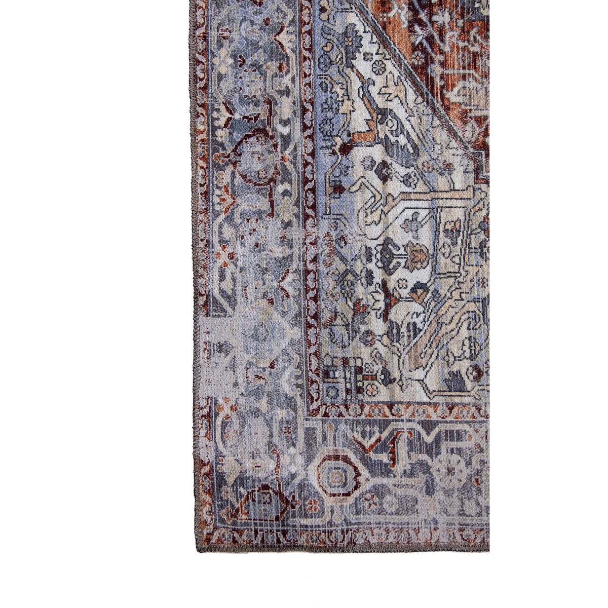 Abstract Washable Area Rug Coral 4' x 6' Medium Rugs Carpet Z41051
