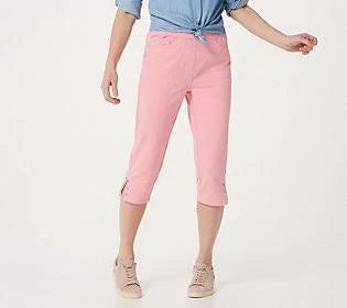 Light Coral Capri with Rhinestones P1044