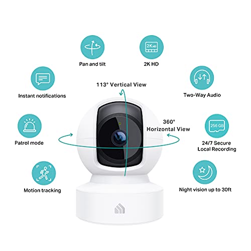1080p HD Smart Security Camera with Night Vision, White C991613