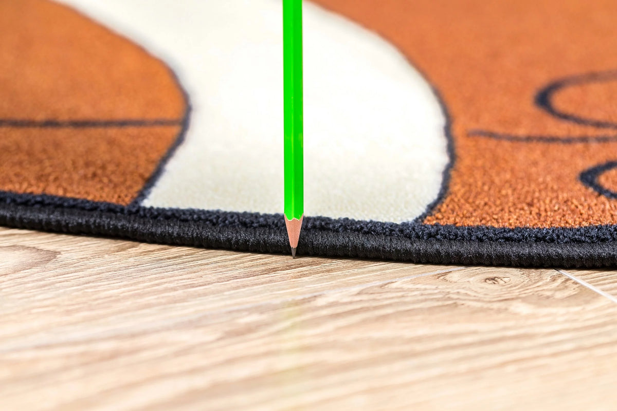 Rust Football Shape Area Rug N36280