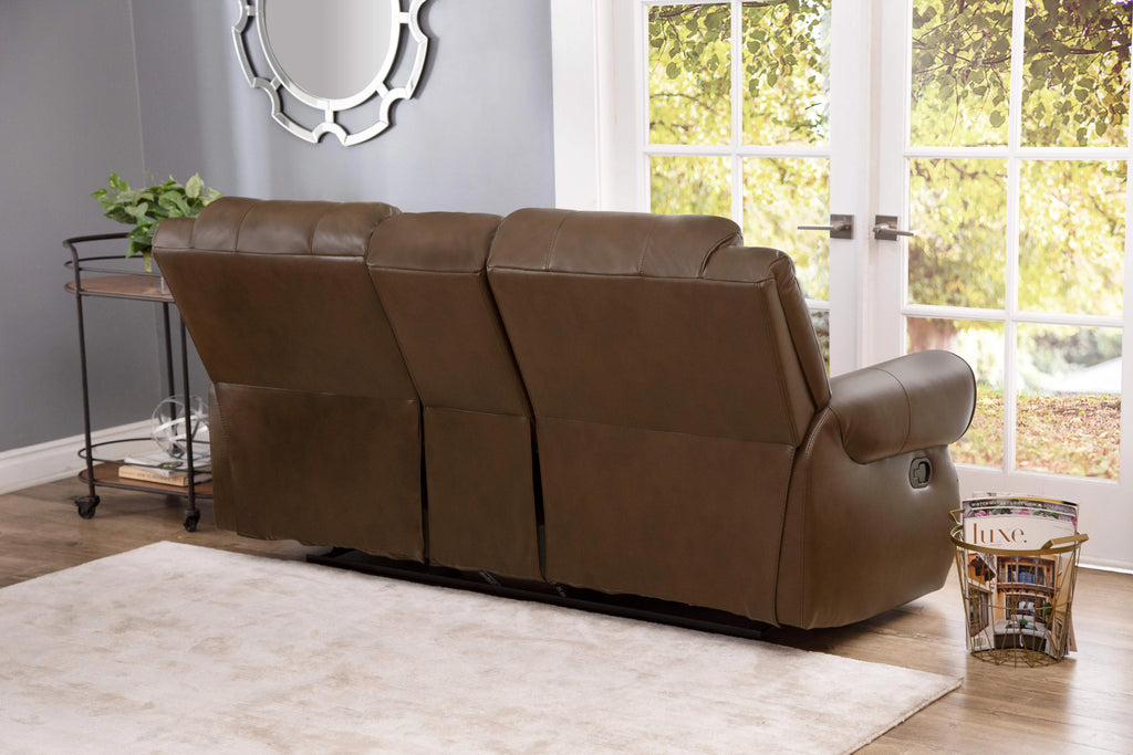 Camel Leather Reclining Loveseat O23628