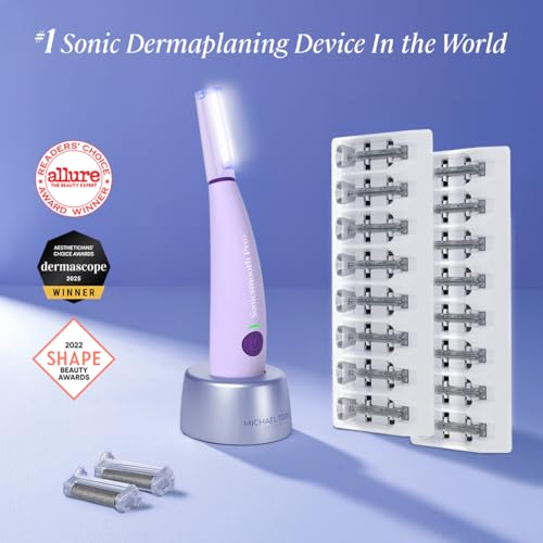Dermaplane Razor with LED Light, 16 Blades & 2 Exfoliation Tips I6708