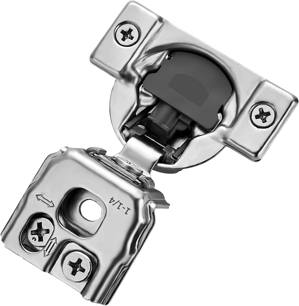 50 Pack 1-1/4 inch Soft Close Cabinet Hinges Satin Nickel Stainless Steel M89907