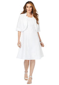Plus Size Petite Fit-And-Flare Jacket Dress Z801247