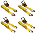 1.5"x15' Ratchet Straps 4000 Lbs 4 Pack F3948