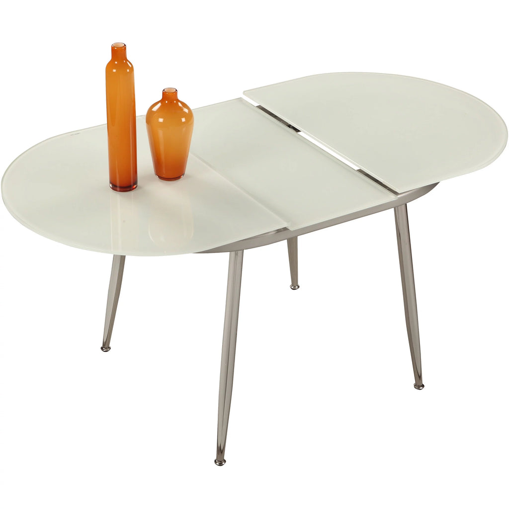 Chrome Self-storing Extension Dining Table P2627