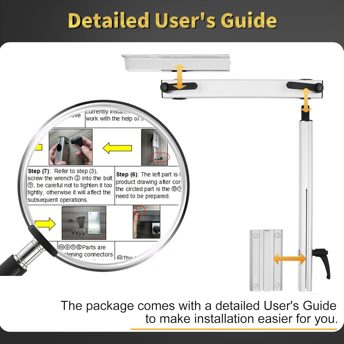 360 Degree Rotation Aluminum Alloy Height Adjustable Table Leg Bracket C399