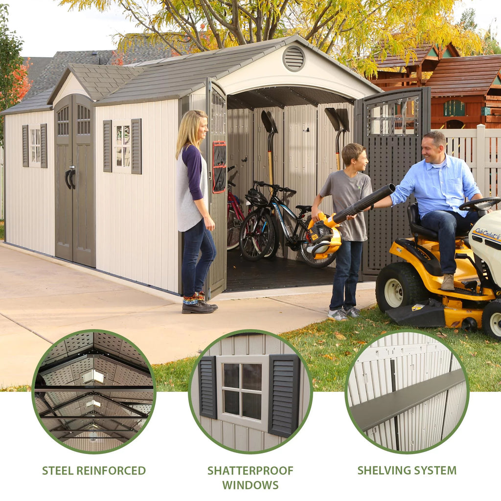 20 ft. x 8 ft. Outdoor Storage Shed Desert Sand Z8670