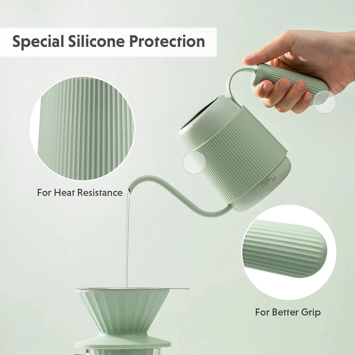 Portable Gooseneck Stainless Steel Coffee Kettle 330ml V180489