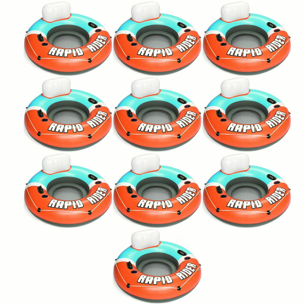 Orange Inflatable Pool Float (10 Pack) W11341