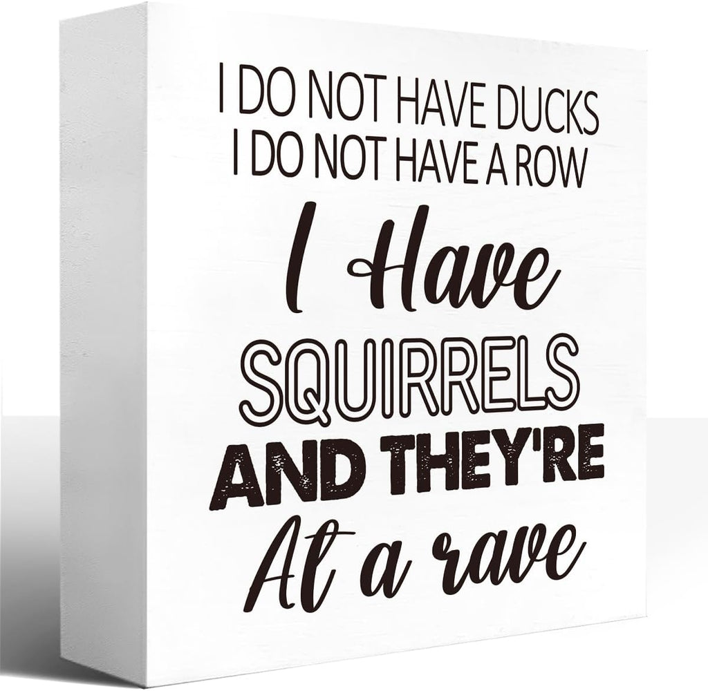 Wooden Box Sign Desk Decor R6827